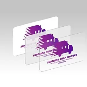 PLASTIC CARD FROSTED OR CLEAR
